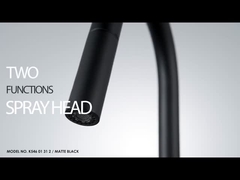 Robinet déroulant de cuisine de pulvérisateur de la Simple-poignée SUS304 avec deux la fonction Sprayhead