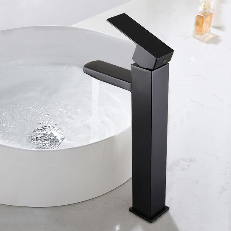 Mélangeur simple de bassin de poignée de trou simple de navire de l'acier inoxydable SUS304 dans Chrome Matte Black Gold Sn