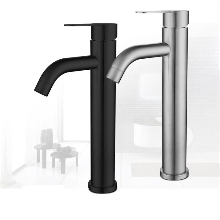Mélangeur simple chaud et froid de bassin de poignée dans Chrome Matte Black Gold Sn Finish