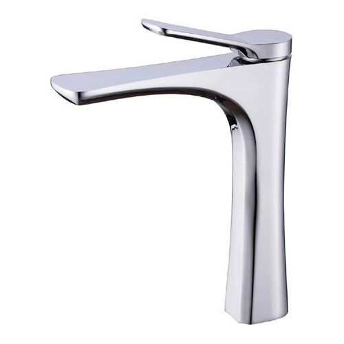 Mélangeur simple de bassin de poignée de trou simple moderne en laiton dans Chrome Matte Black Gold Grey