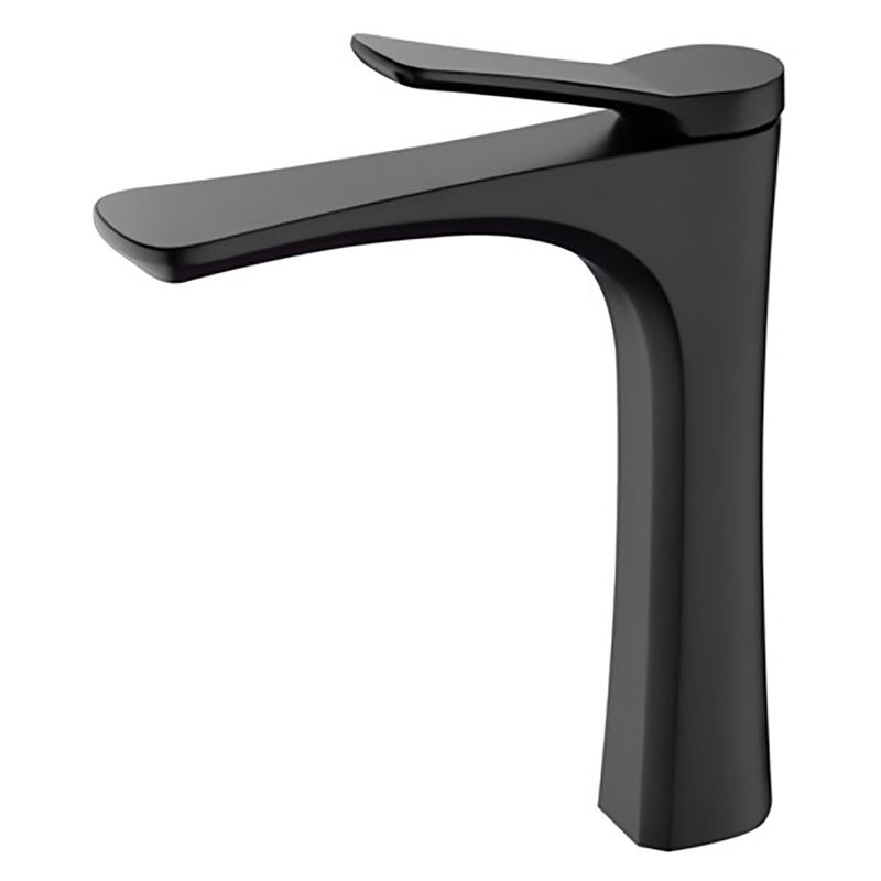 Mélangeur simple de bassin de poignée de trou simple moderne en laiton dans Chrome Matte Black Gold Grey