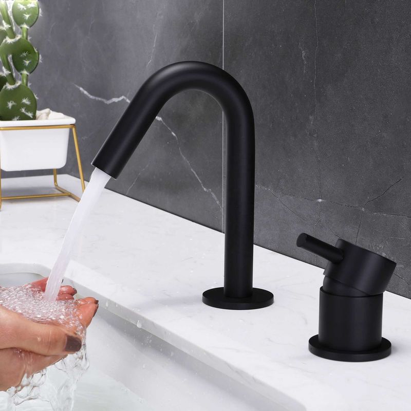Mélangeur simple de bassin de poignée de trou simple de l'acier inoxydable SUS304 dans Chrome Matte Black Gold Sn