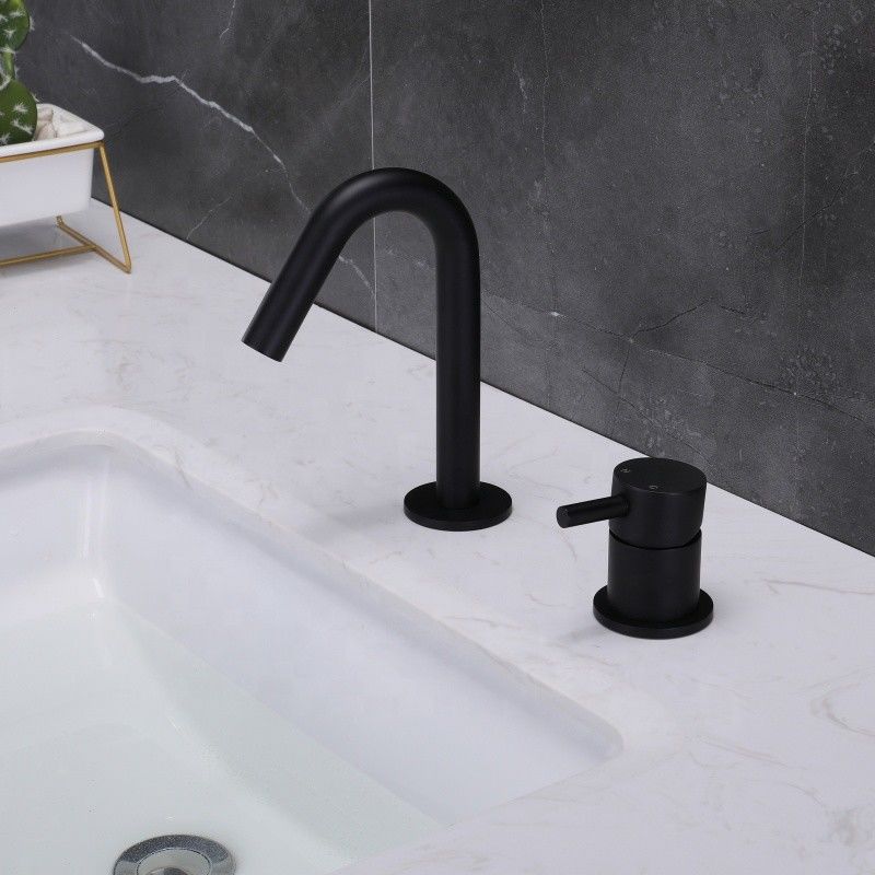 Mélangeur simple de bassin de poignée de trou simple de l'acier inoxydable SUS304 dans Chrome Matte Black Gold Sn