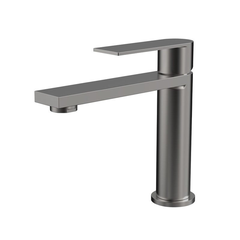 Mélangeur simple de bassin de poignée de trou simple de l'acier inoxydable SUS304 en or de SN de Matte Black Grey