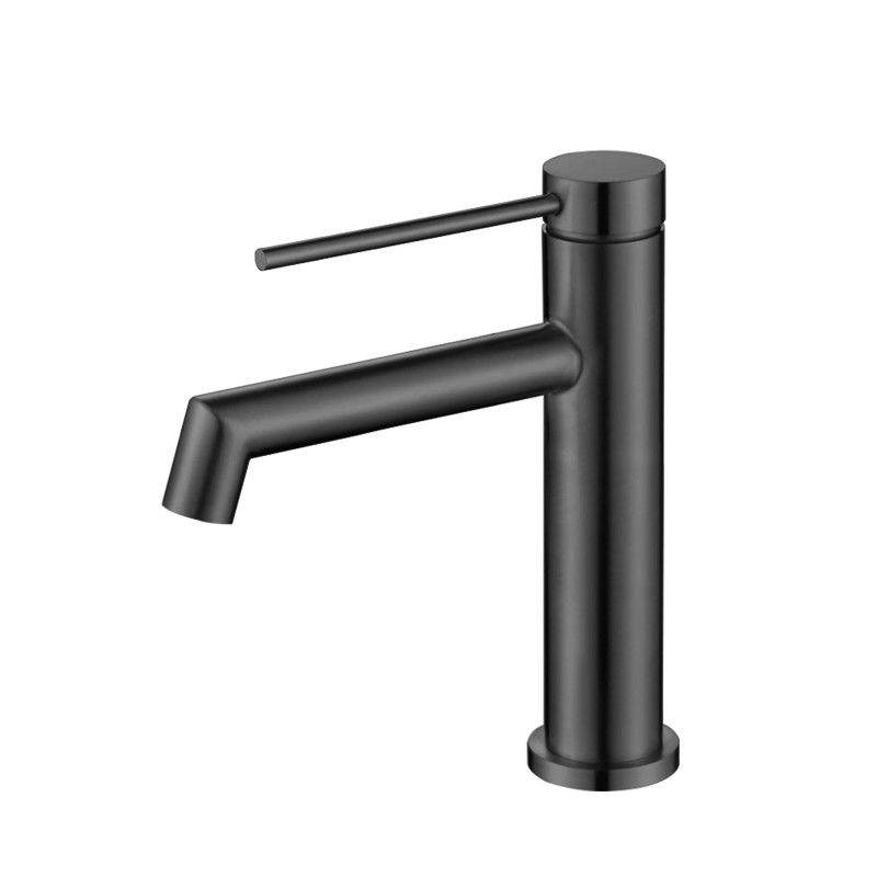 Mélangeur simple de bassin de poignée de trou simple de l'acier inoxydable SUS304 en or de SN de Matte Black Grey