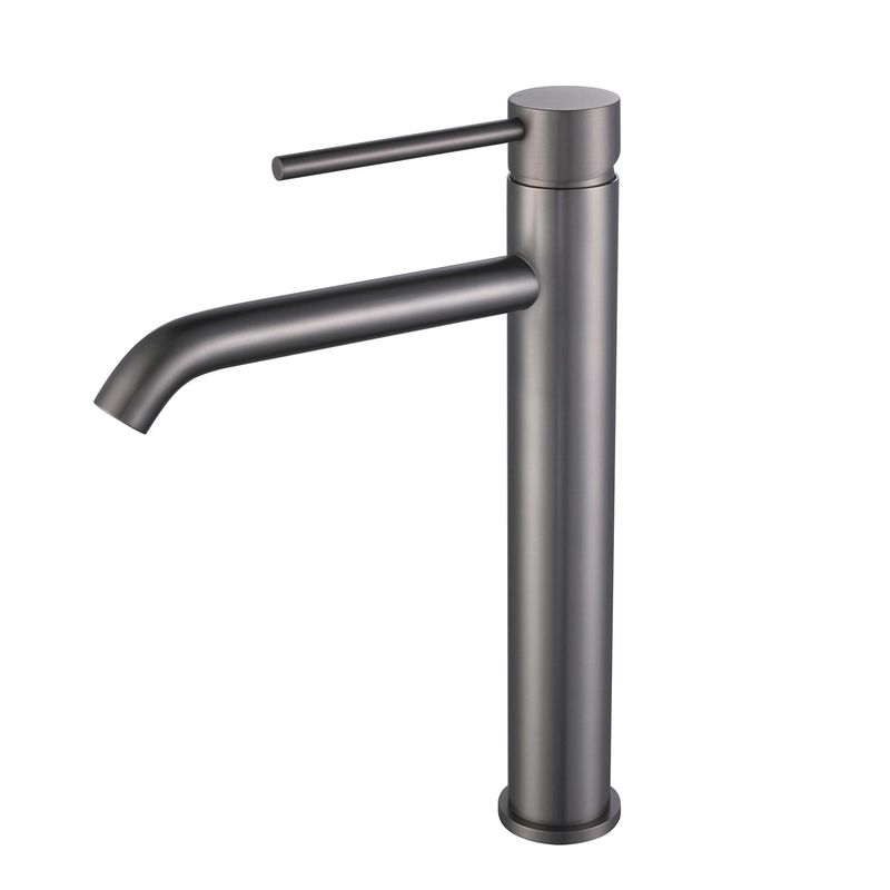 Mélangeur simple de bassin de poignée de trou simple de navire de l'acier inoxydable SUS304 en Grey Matte Black Gold Sn