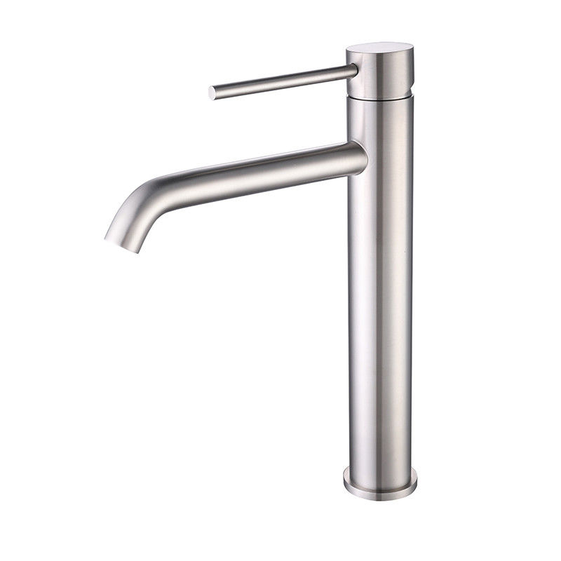 Mélangeur simple de bassin de poignée de trou simple de navire de l'acier inoxydable SUS304 en Grey Matte Black Gold Sn