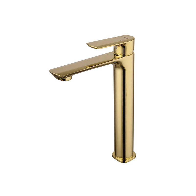 Robinet de mélangeur simple de bassin de poignée de trou simple en laiton de navire dans Chrome Matte Black Grey Gold
