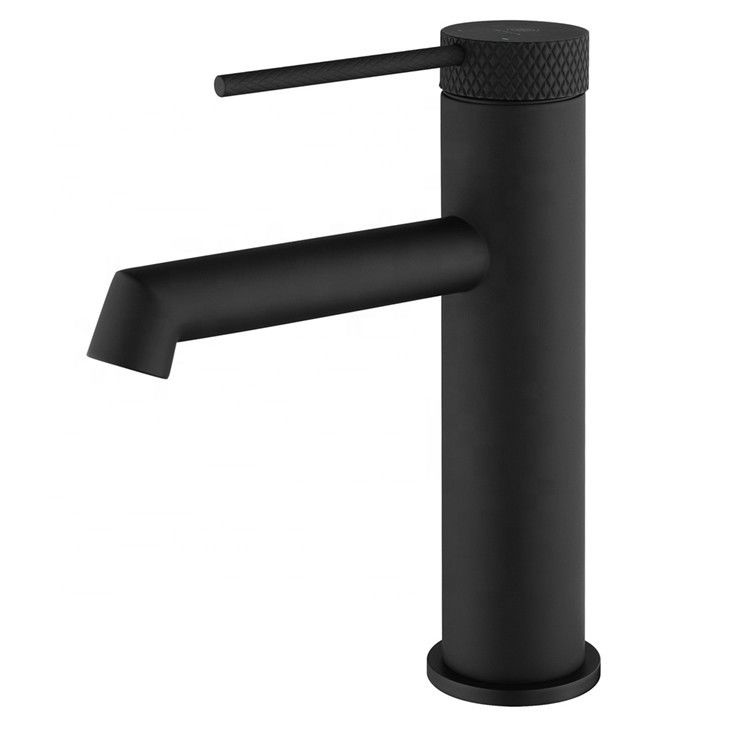 Mélangeur simple de bassin de poignée de trou simple moderne en laiton dans Chrome Matte Black Gold Grey