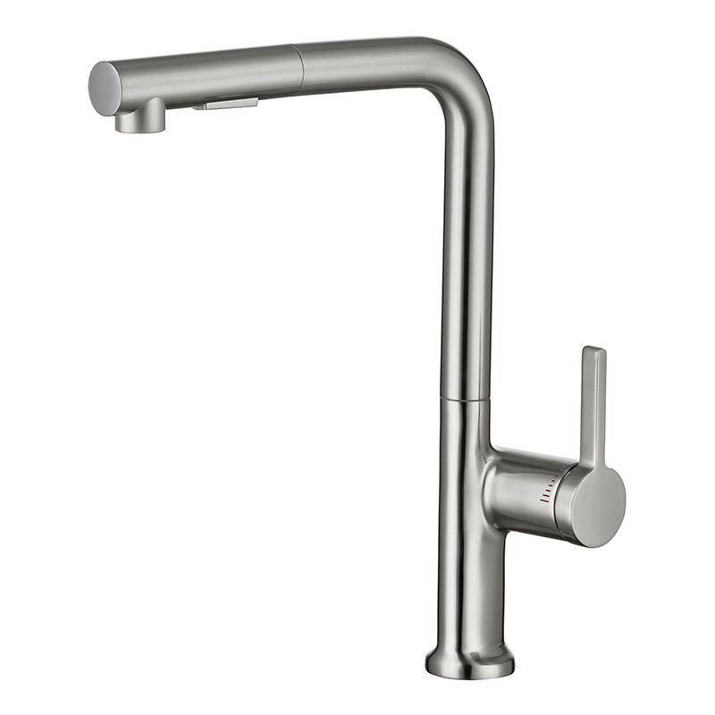 La traction d'or d'appartement de villa en bas du robinet de cuisine avec du nickel de Chrome abaissent le mélangeur d'évier