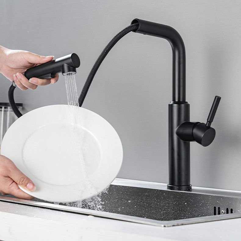La poignée de levier abaissent le robinet d'évier en Matte Black Chrome Sn White Grey Finish