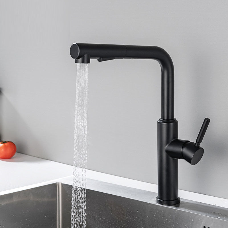 La poignée de levier abaissent le robinet d'évier en Matte Black Chrome Sn White Grey Finish